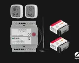 Gestionnaire de chauffage et capteurs pour une commande chauffage à distance sans internet. Le système utilise la technologie Zigbee.