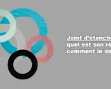 Ensemble de joints d'étanchéité de différentes couleurs. Le texte mentionne "Joint d'étanchéité : quel est son rôle, comment le défi".
