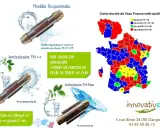 Carte de la dureté de l'eau en France, montrant les zones d'eau calcaire. Des dispositifs anticalcaires Acquavitaée sont présentés.