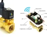 Électrovanne en laiton avec boîtier électronique connecté, étanche et autonome.