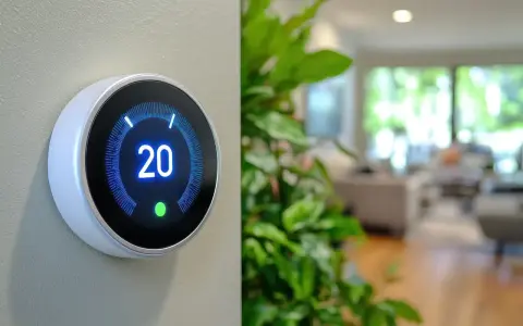 Thermostat intelligent affichant 20°C. Il illustre quel est le rôle de la domotique : optimiser le confort et l'efficacité énergétique de votre foyer.