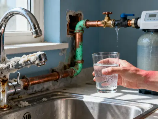 Robinet entartré, main irritée, eau qui coule : les inconvénients de l'eau trop douce.