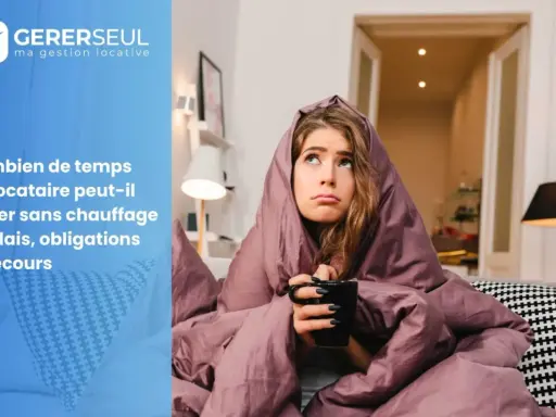 Locataire frigorifié sous une couverture, tasse à la main. Le chauffage d'un appartement en location est essentiel.