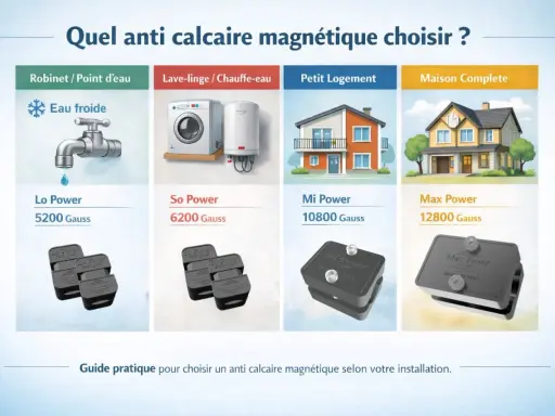 Guide pour choisir un détartrant naturel salle de bain : robinet, lave-linge, petit ou grande maison. Différents modèles et puissances.