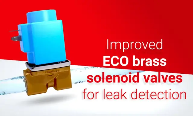 Électrovanne à membrane en laiton ECO pour détection de fuites.