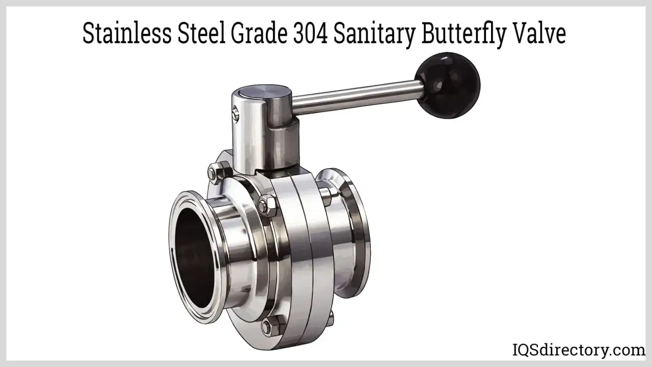 Vanne papillon inox de grade 304, un composant essentiel pour le contrôle des fluides dans les applications sanitaires.