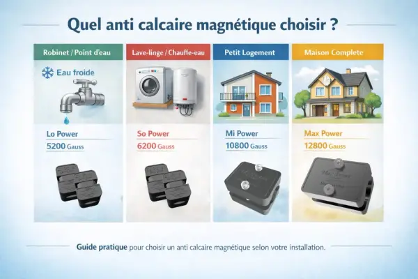 Guide pour choisir un détartrant naturel salle de bain : robinet, lave-linge, petit ou grande maison. Différents modèles et puissances.